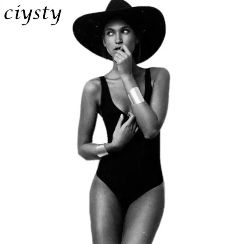 Ciysty 2017 Summer 95% Cotton Women Skinny Sexy Romper Club Jumpsuits Solid Lady combinaison short crop top black white | Женская одежда