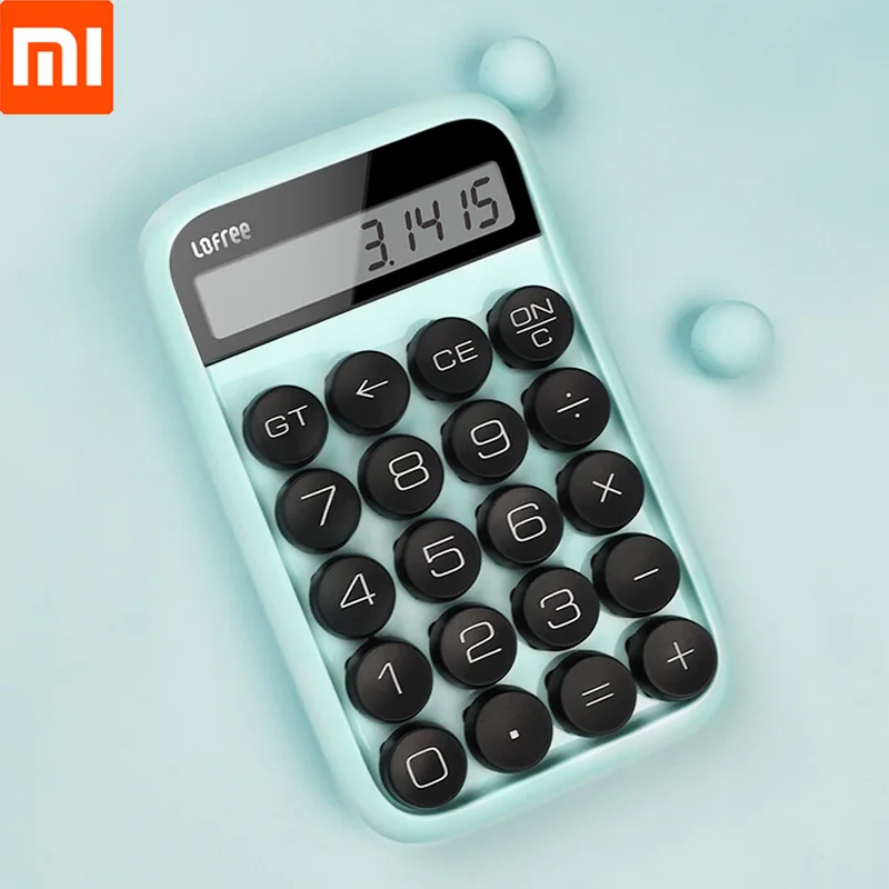 Синий Xiaomi Mijia Lofree калькулятор Съемная компьютерная клавиша ЖК-дисплей интеллектуальная функция отключения студенческий инструмент для расчета - Цвет: Синий