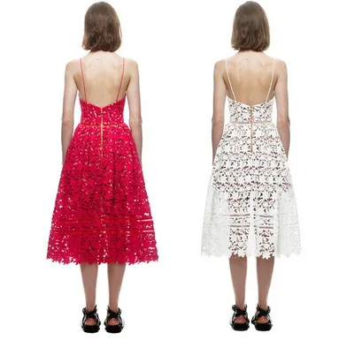 ZAWFL 2019 летнее высококачественное модельное дизайнерское кружевное платье