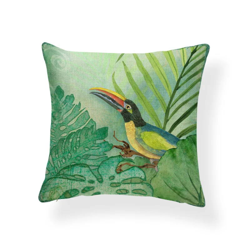 Toucan Подушка с изображением ананаса чехол Hello Banana Leaf подушка потертый шикарный дом