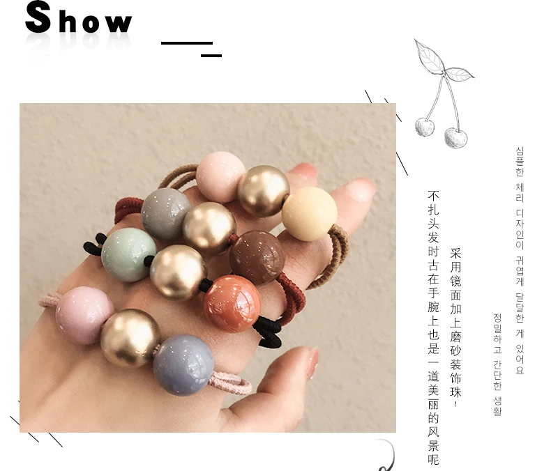 Korean Edition of Sweet and Simple Adult Girl Bracelet with Double-purpose Leather Tendon Jewelry