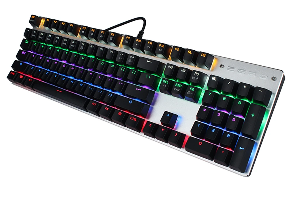 Проводная Механическая клавиатура 87/104 ключей RGB синий переключатель светодиодный подсветкой anti-ореолы для игры русский/английский/ испанский макет