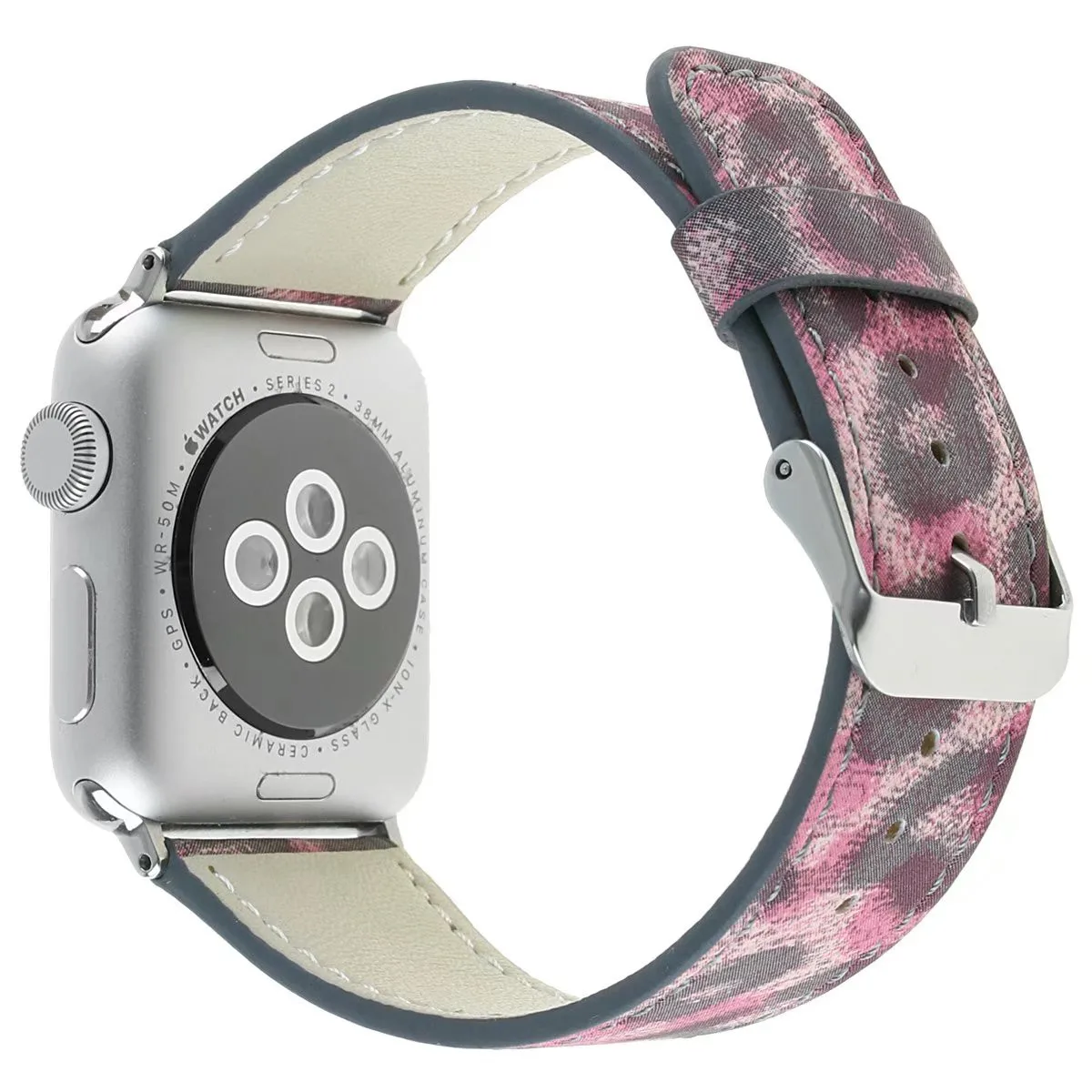 Ремешок для часов Apple Watch кожаный браслет с леопардовым принтом iWatch серии 1/2/3