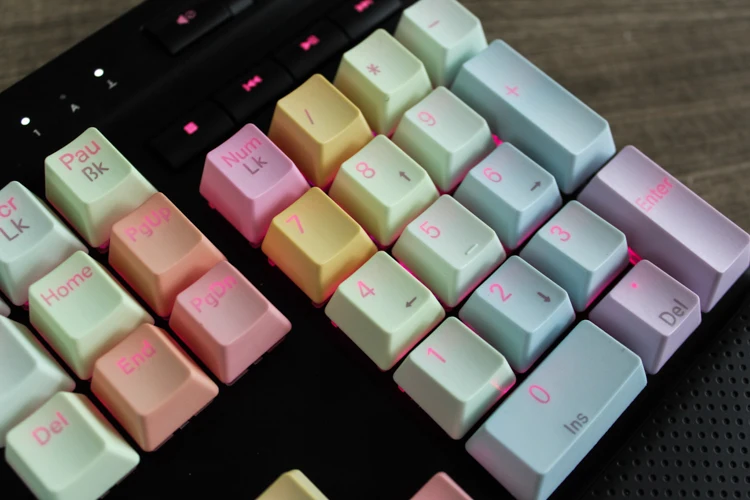 MP108/87 клавиши градиентной цветовой подсветки PBT Keycap для Corsair STRAFE K65 K70 logitech G710+ Проводная USB механическая клавиатура Keycap