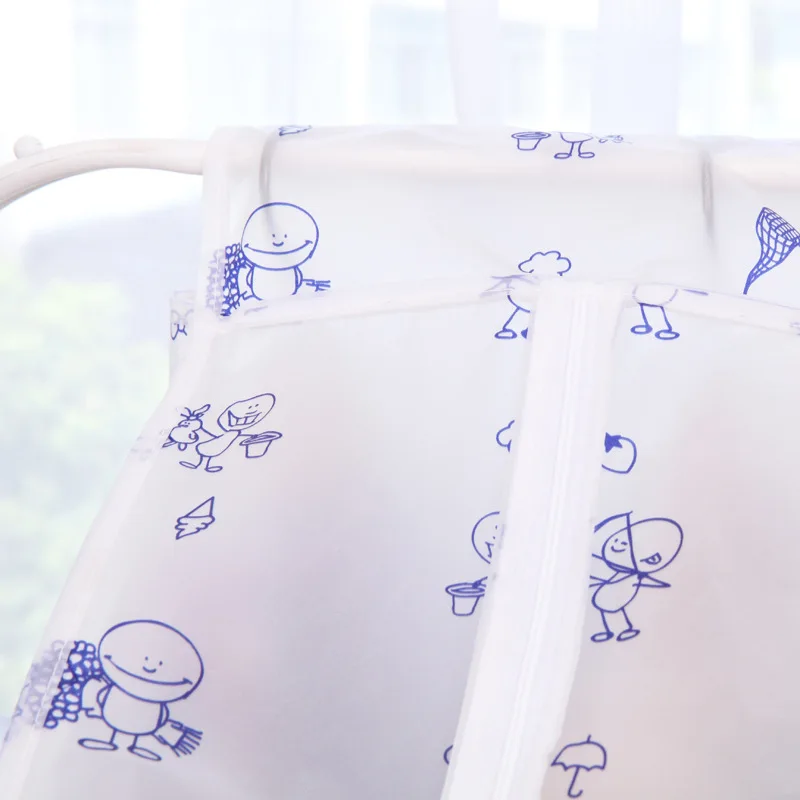 3 шт. PEVA полупрозрачный моющийся костюм пальто чехлы для одежды 3D большой