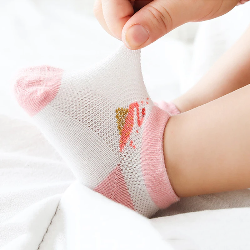 Baby Socks Newborn 5Pairs/lot Baby Socks Summer Mesh Thin Baby Socks for Girls Cotton Newborn Boy Toddler Socks for 0~3 Year