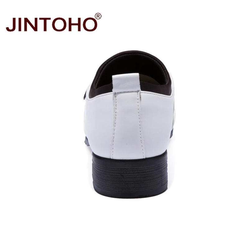 Туфли JINTOHO мужские с острым носком брендовые официальные туфли без застежки