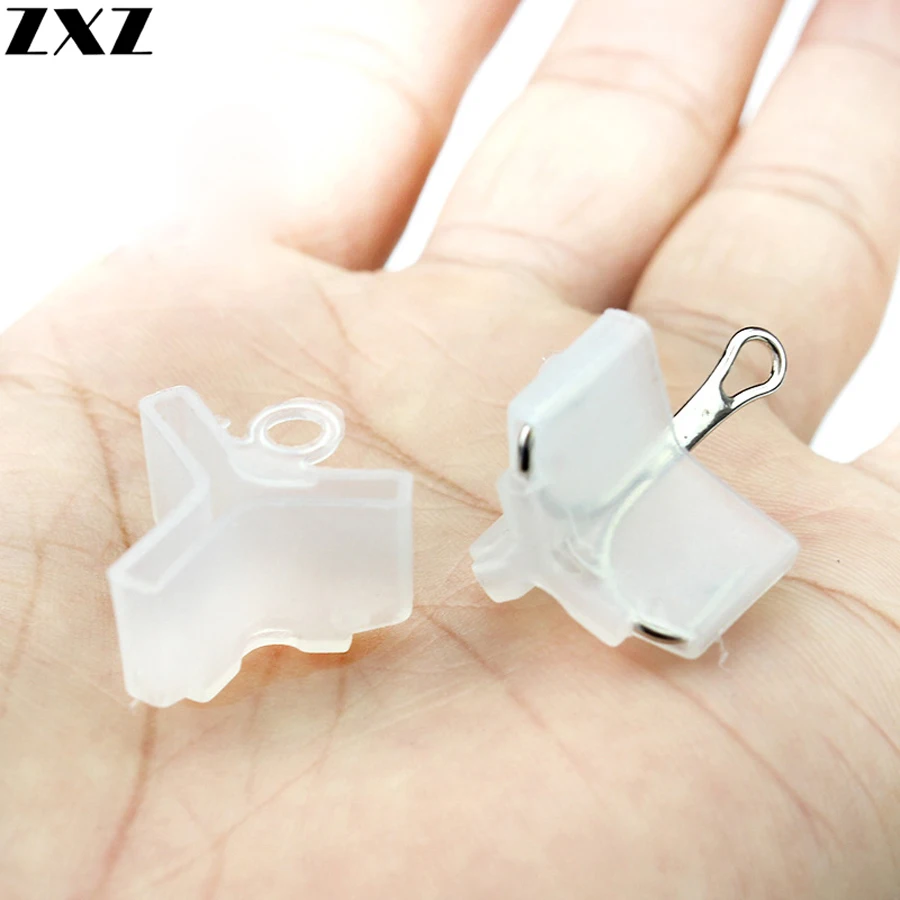 

50pcs Fishing Treble Hook Protection Case Set White Treble Fishhooks Protector Covers Safety 1# 2# 3# 4# 5# Tackle Accessories