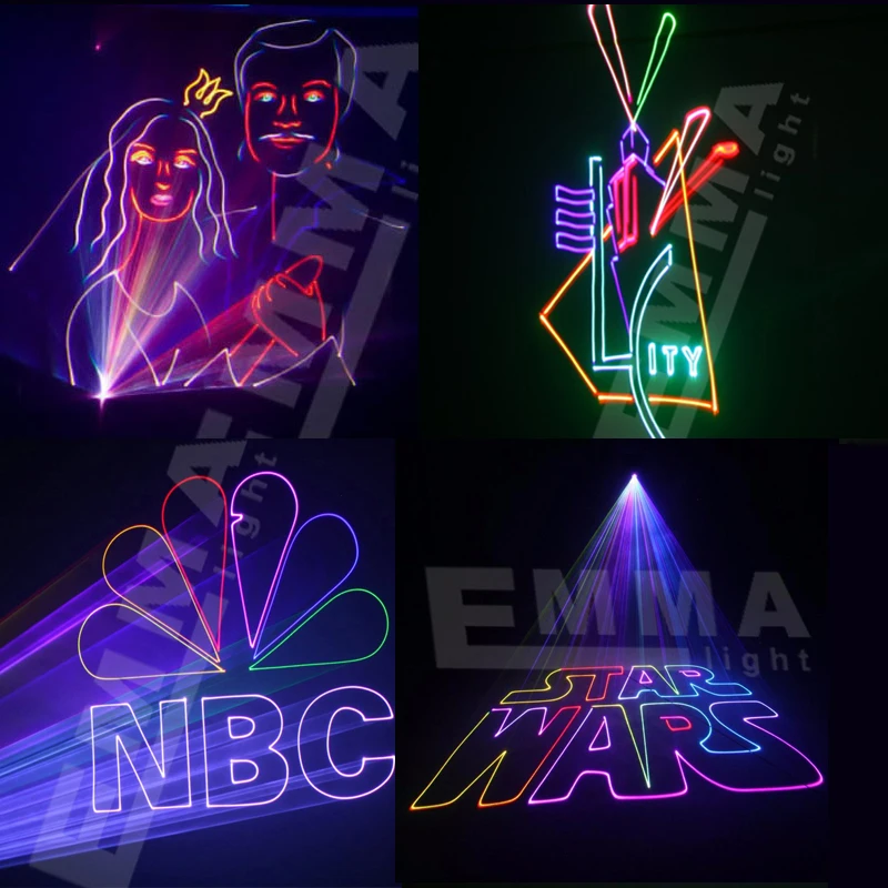 Мощный RGB Анимация ди-джей лазерный перформер 1 Вт лазерное сценическое освещение, 1 Вт лазер ilda