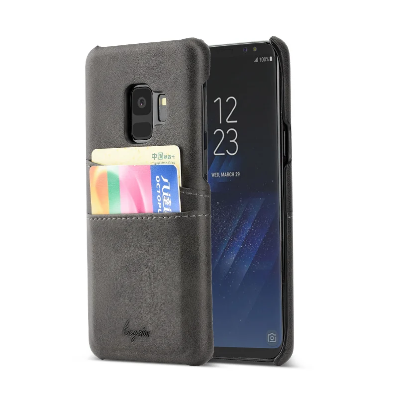 KEYSION чехол для телефона для samsung Galaxy S9 кожаный роскошный чехол-бумажник с карманами для карт мягкая задняя крышка для samsung S9 Бизнес чехол Fundas - Цвет: Черный