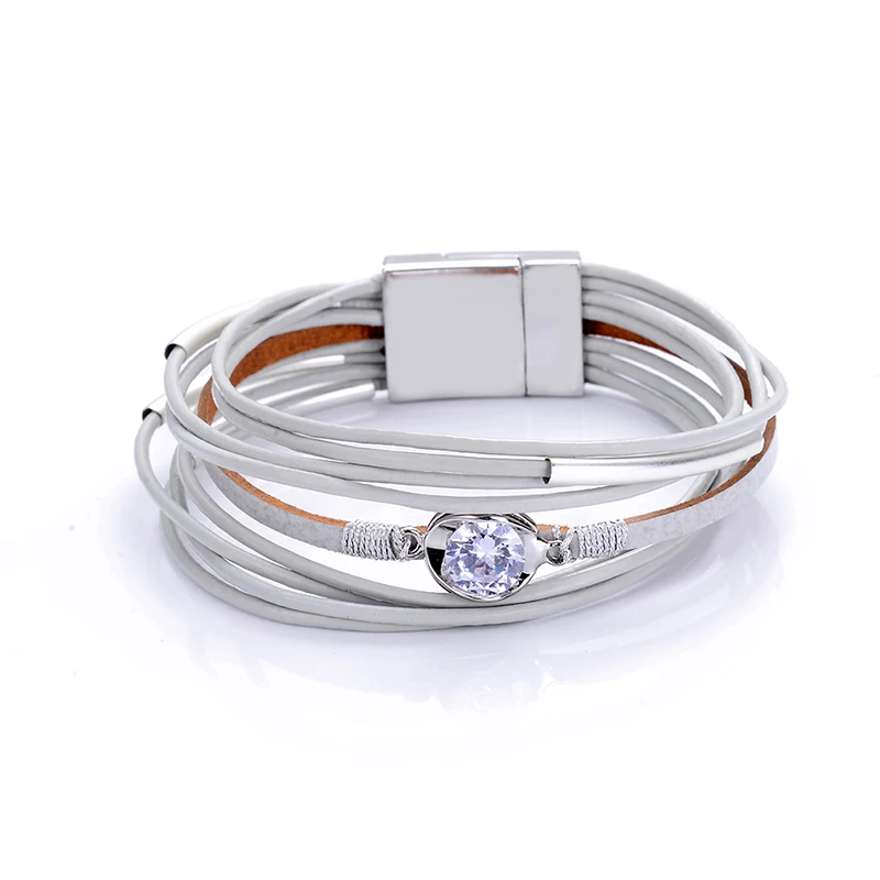 Новинка модный шарм с цирконом ccb трубка многослойный разноцветный шнур из