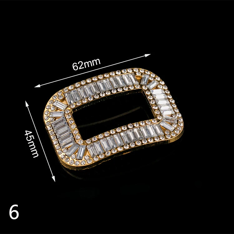 6 Gold bottom 1 пара = 2 шт. Meetee DIY обувь декоративные сплав Стразы зажимы для обуви пряжки обуви аксессуары для леди Женская обувь Пряжка - Цвет: 6 Gold bottom