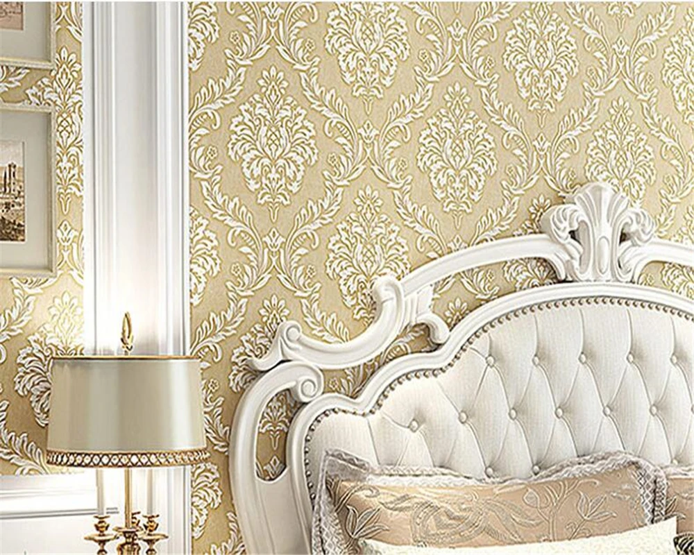 

beibehang wallpaper for walls 3 d papier peint 3D foamed non-woven wallpaper roll Damascus home interior wall papers home decor