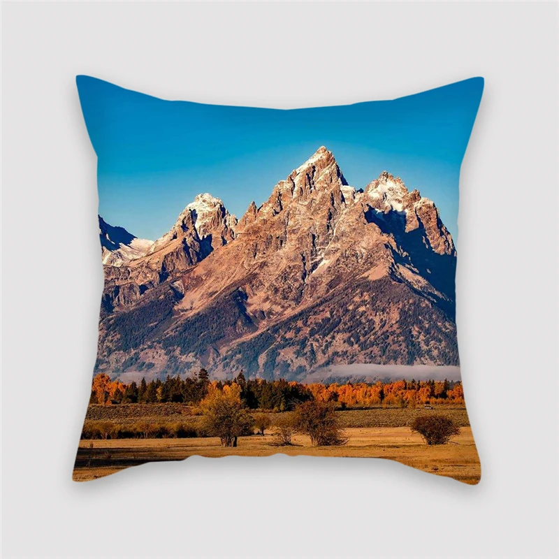 Fuwatacchi натуральный в живописном стиле Чехлы океана горного печатных наволочка