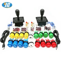 diy arcade game control board kit bundle set including happ style joystick button contoller raspberry pi pc usb encoder cable