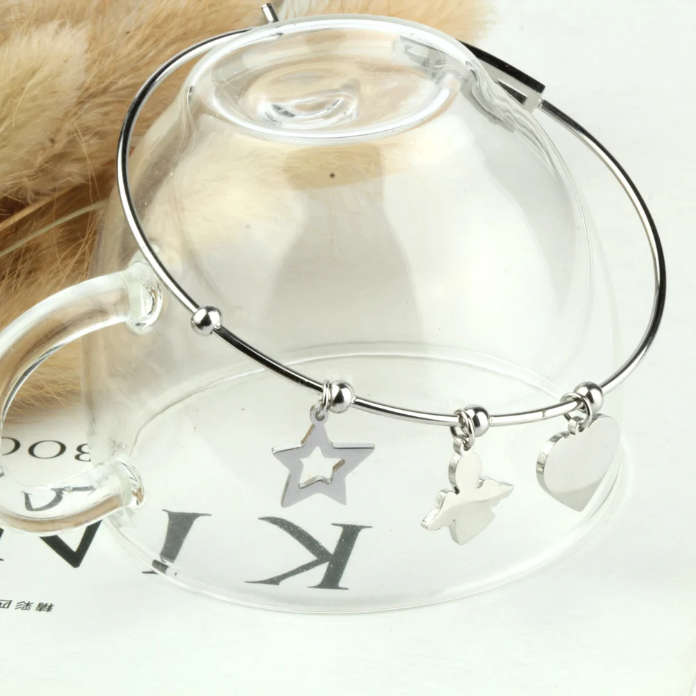 Роскошный браслет со звездой очаровательные женские серебряные ювелирные