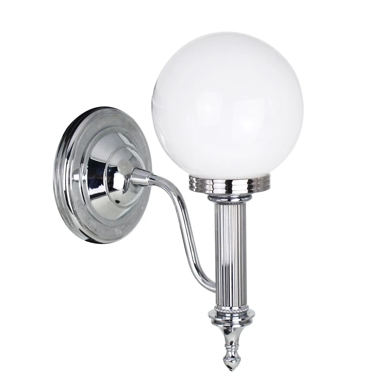 100% чистый Медь освещение ванной Chrome свет Ванна бра современный краткое мяч