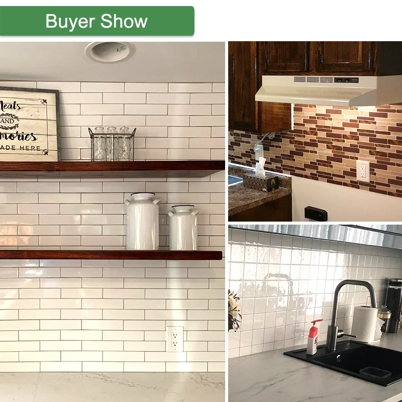 Kaguyahime 10 шт. 3D Наклейка на стену s самоклеющаяся мозаичная плитка DIY