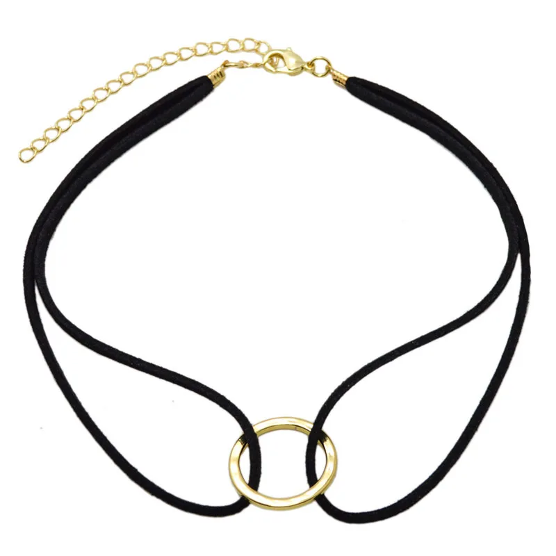 Женское Двухслойное ожерелье-чокер Готическая цепочка геометрической формы