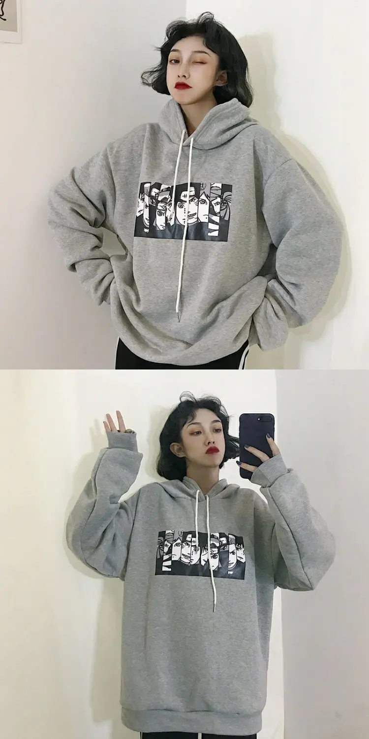 Sudadera Mujer Harajuku модные женские туфли Толстовки корейский Ulzzang Винтаж флис с длинным рукавом толстовки с капюшоном топы