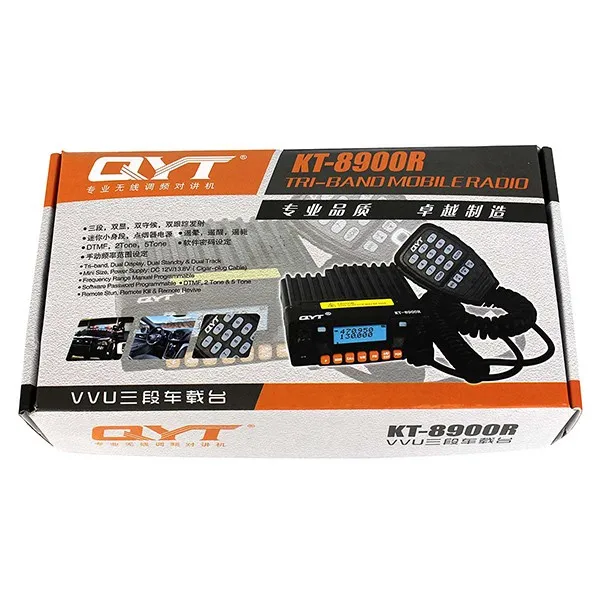 QYT kt-8900r рация приемопередатчик vhf автомобильная радиостанция KT8900R мини мобильное радио 136-174/240-260/400-480 мгц DTMF CTCSS
