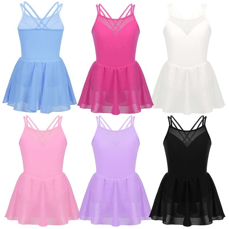 IIXPIN профессиональные Балетные платья для девочек эластичные сетчатые вставки