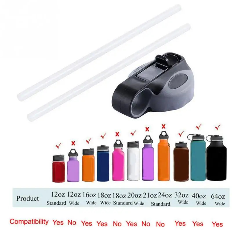 Горячая продажа соломинки для воды с крышкой гидро колбы соломы флип крышки 18 32 40