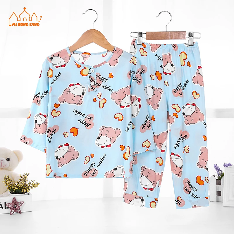 Пижамные комплекты для мальчиков летние пижамы с длинными рукавами детей 6 8 10 12