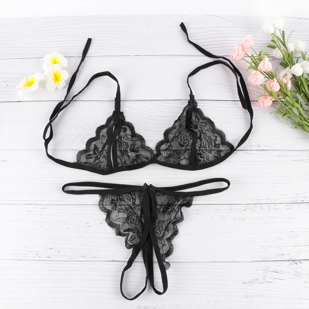 2 шт. Двухцветные прозрачные кружевные Нейлоновые Трусики бикини|Лифчики| |