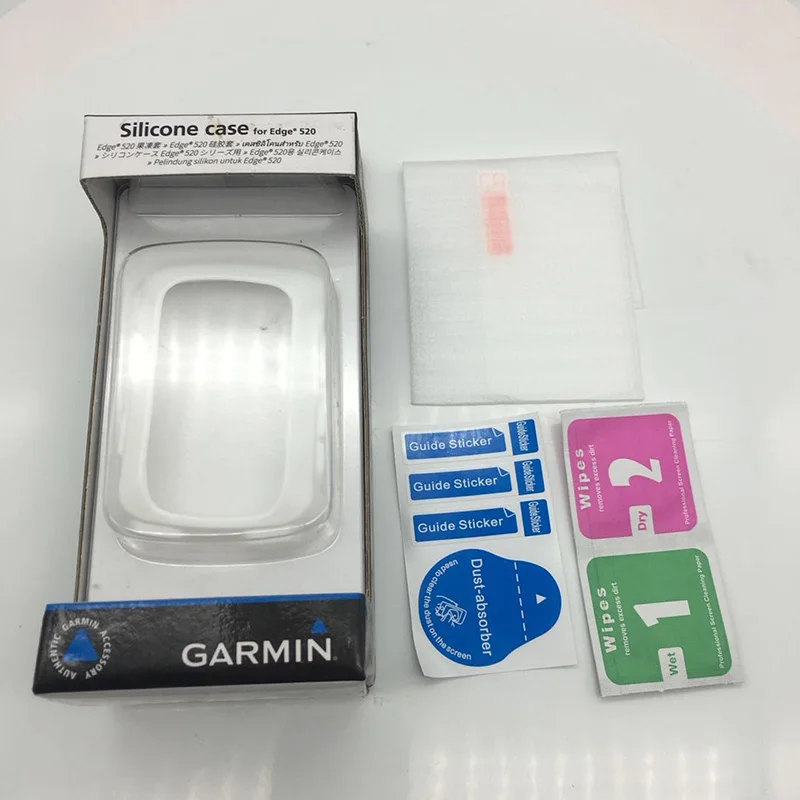 white Гелевый Чехол для велосипеда Garmin Edge 520 plus, gps, компьютера, gps, GARMIN с высококачественной упрочненной защитой экрана - Цвет: white