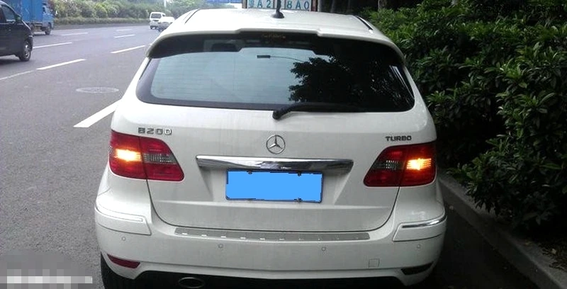 Для Mercedes Benz B-Class B200 2009 2010 2011 антенна на заднюю часть крыши, надрезаемая подкладка, abs Материал грунтовка Цвет для хвостовой части автомобиля декоративное крыло