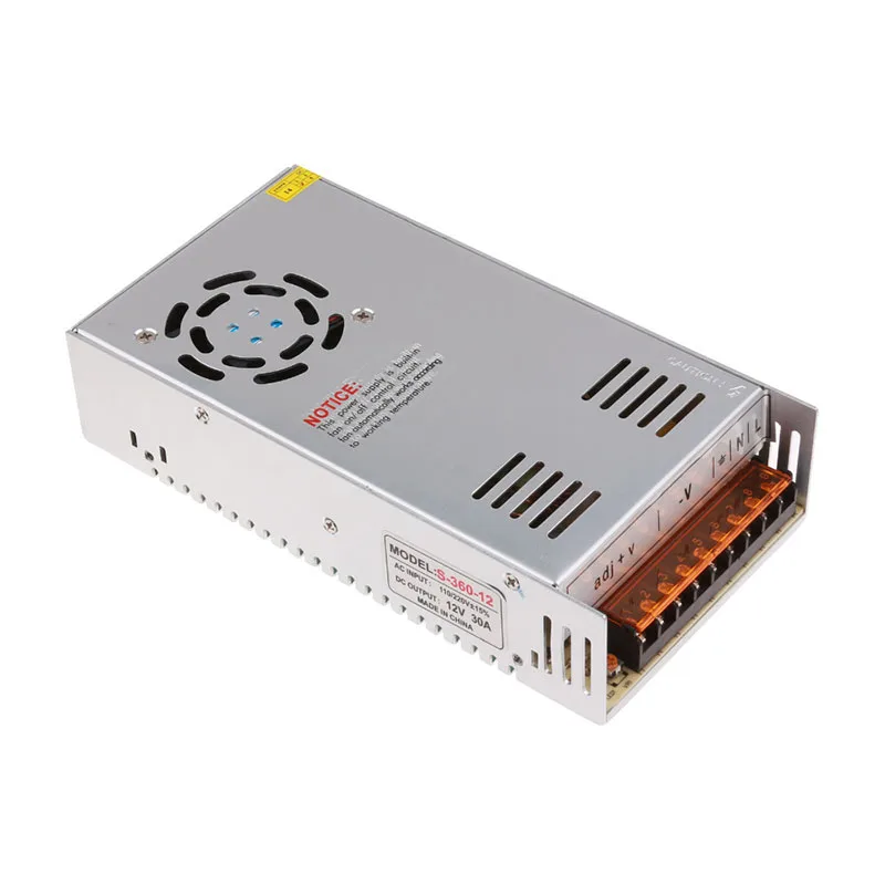 12 В 30 А источник питания 360 Вт адаптер в импульсный светодиодная полоса SM5050 SMD3528