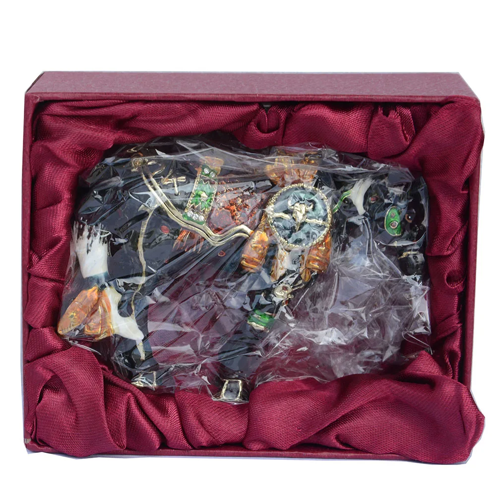 Новое поступление Черная лошадь скульптура безделушка металлическая шкатулка