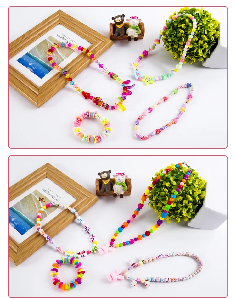 DIY бусина игрушка с аксессуаром набор творческих девушка Изготовление ювелирных изделий игрушки развивающие игрушки Детский подарок