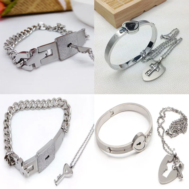 Комплект для влюбленных из браслета и брелока титановой стали | Украшения