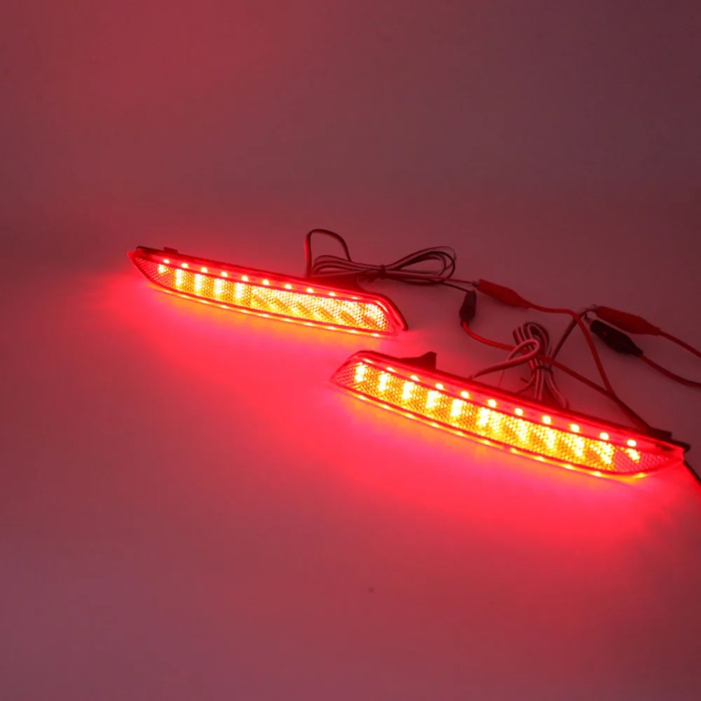 

2pcs Waterproof Red Rear Bumper Reflector Lamp Car LED Parking Warning Tail Lights Stop Fog Lamp fit for Honda STEPWGN RG