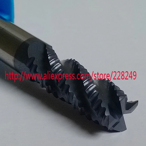 

1pc D10*25*D10*75 HRC60 4 Flutes Tungsten Solide Carbide Roughing End Mills For CNC Milling Tools