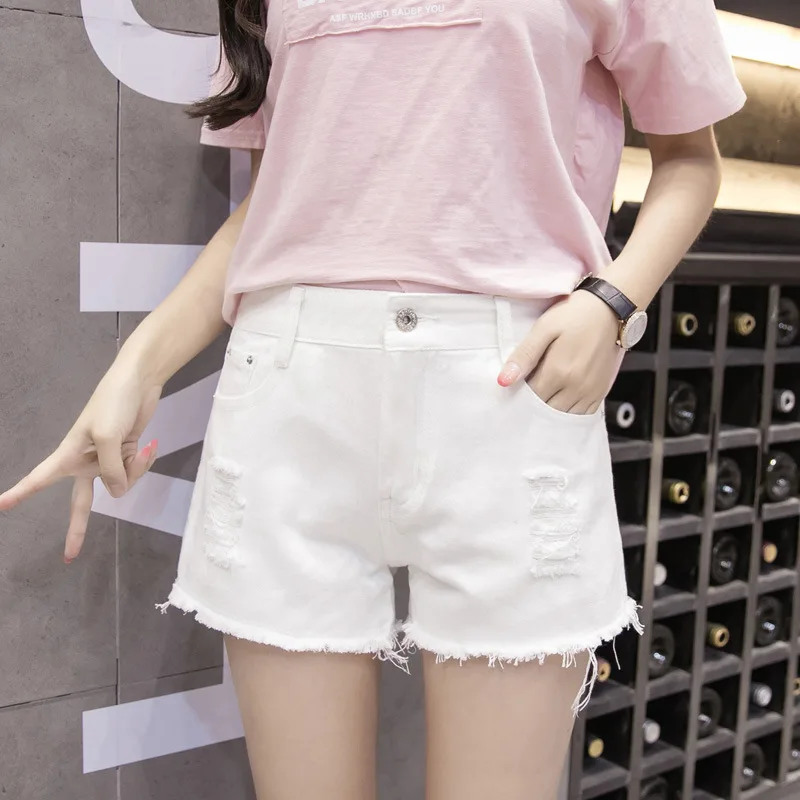 Женские джинсовые шорты со средней талией повседневные облегающие из джинсовой