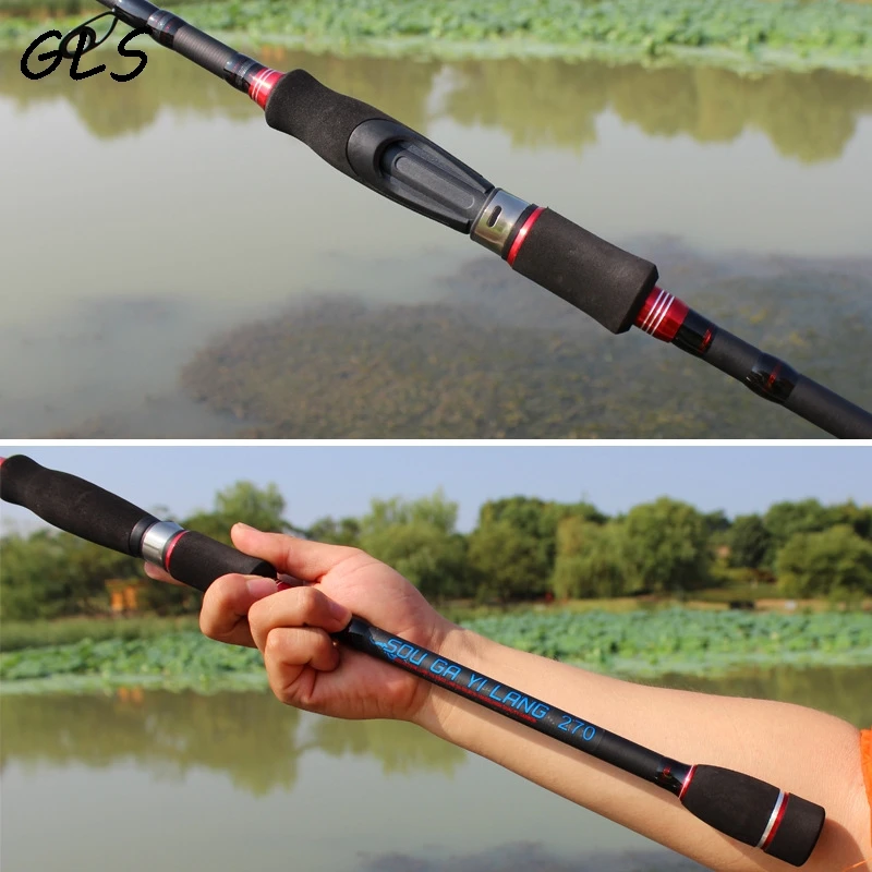

The quality telescopic straight shank spinning wheel carbon super light road sub - boat fishing rod1.8-3.6M