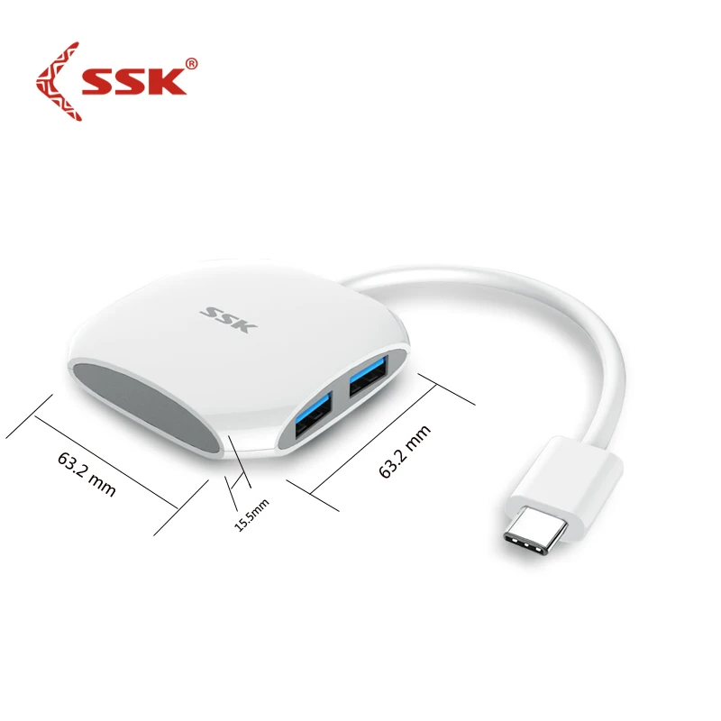 SSK высокоскоростной и производительный 4-портовый концентратор usb 1 Type-C с
