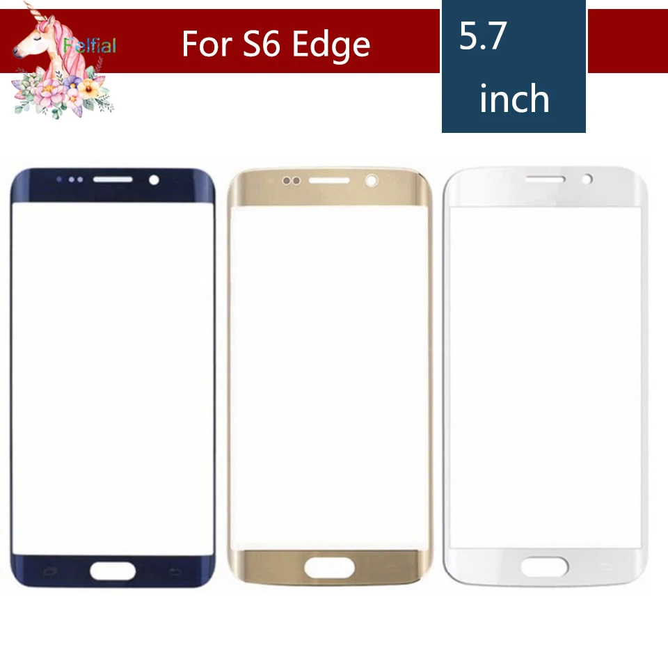 10pcs/lot For Samsung Galaxy S6 Edge G925F G925A G95 and Edge+ Plus G928 G928F Front Outer Glass Lens Touch Screen Panel | Мобильные