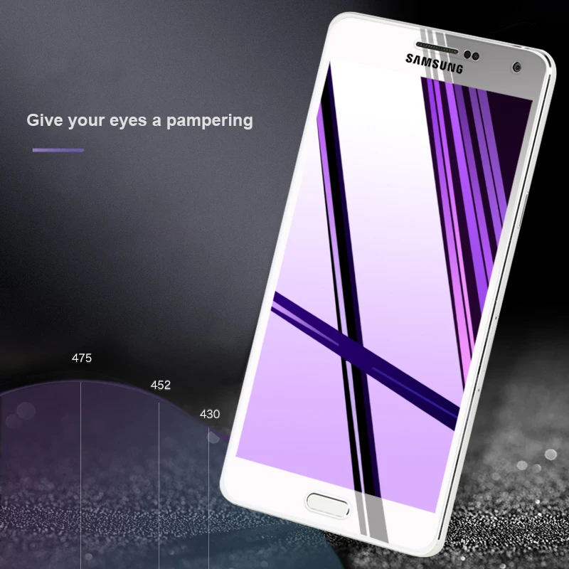 Для samsung a7 2018 стеклянная пленка 3D покрытие экрана анти-синий HD для galaxy note 8 9