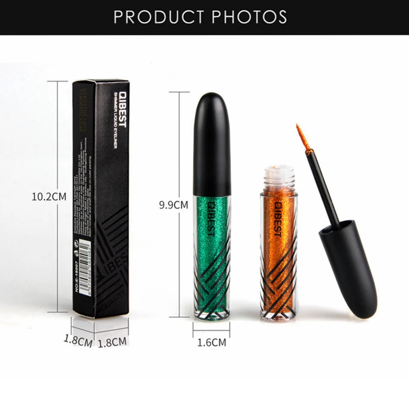13 Color Liquid Eyeliner Glitter Waterproof Long-lasting Make Up Eye Liner Gold Red Blue White Shiny Eyliner |