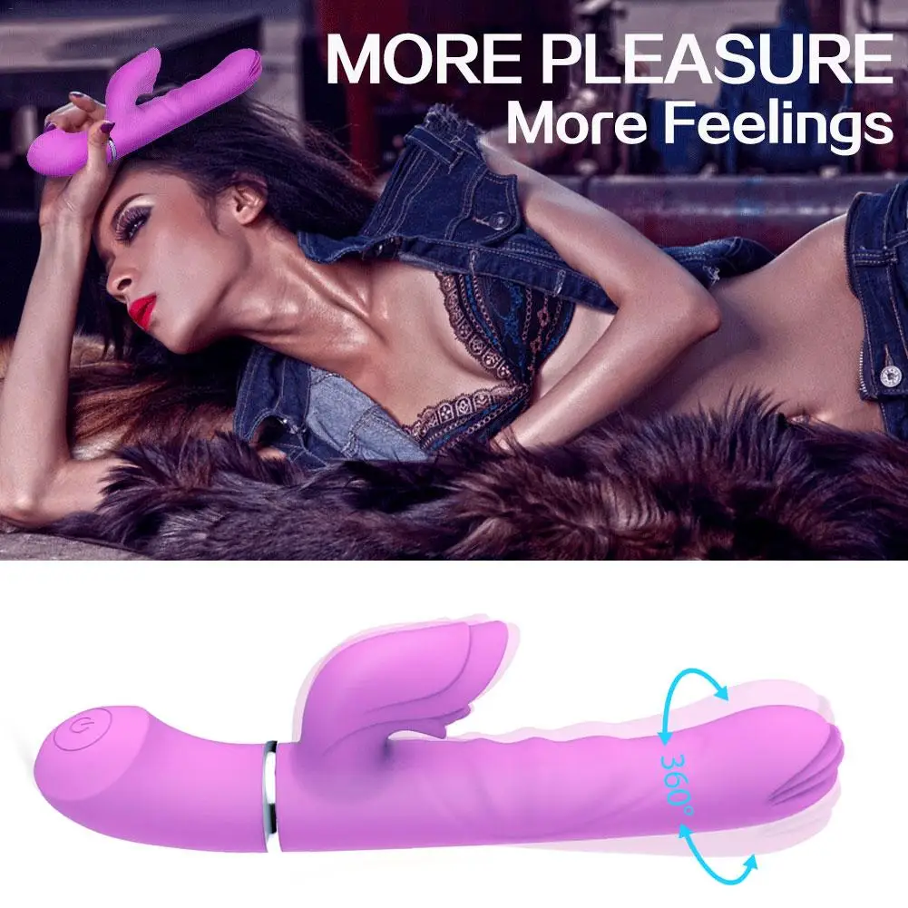 Вибратор силиконовый Стимулятор клитора заряжаемое Дилдо G Spot Массажер 360