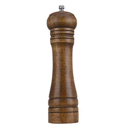 B 8 inch Деревянные мельницы для соли и перца руководство Oak кофемолка из дерева керамика шлифовальные кухня пособия по кулинарии инструменты коричневый - Цвет: B 8 inch
