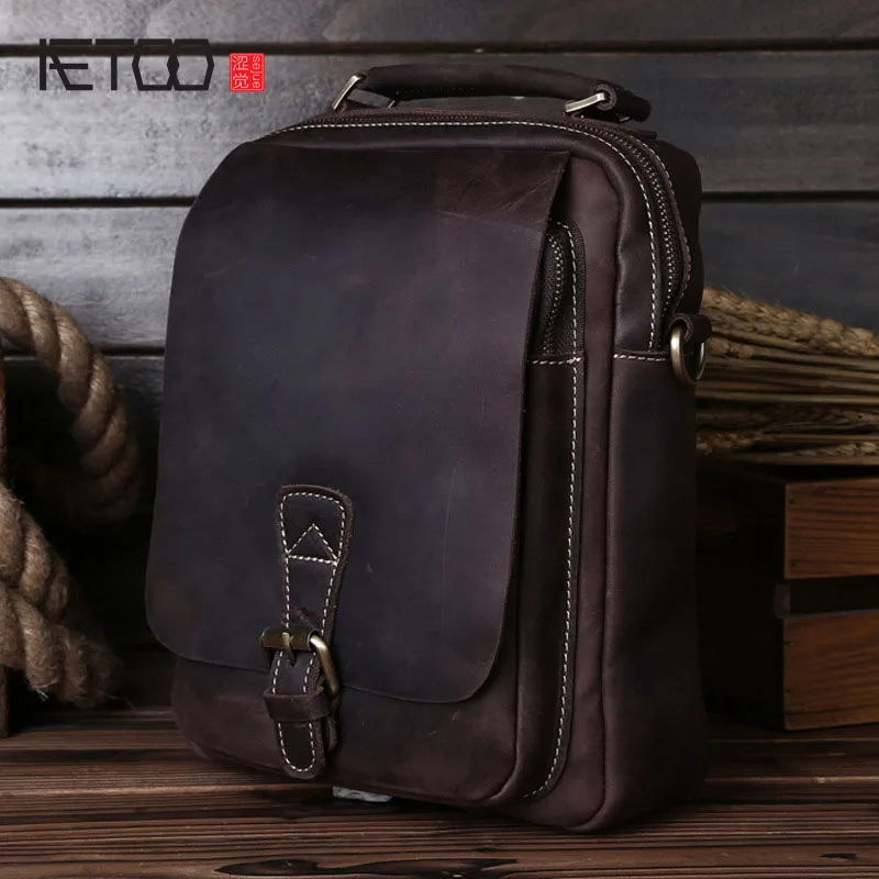 Мужской кожаный портфель AETOO мужская сумка-мессенджер кожаная сумка в Гуанчжоу