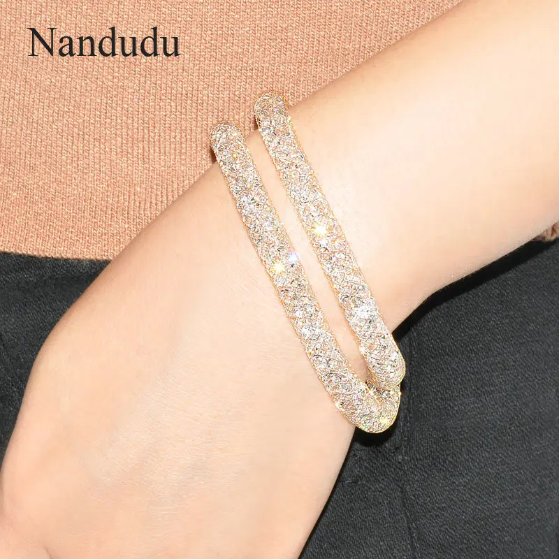 Nandudu ожерелье из розового золота комплекты ювелирных браслетов Новый женский