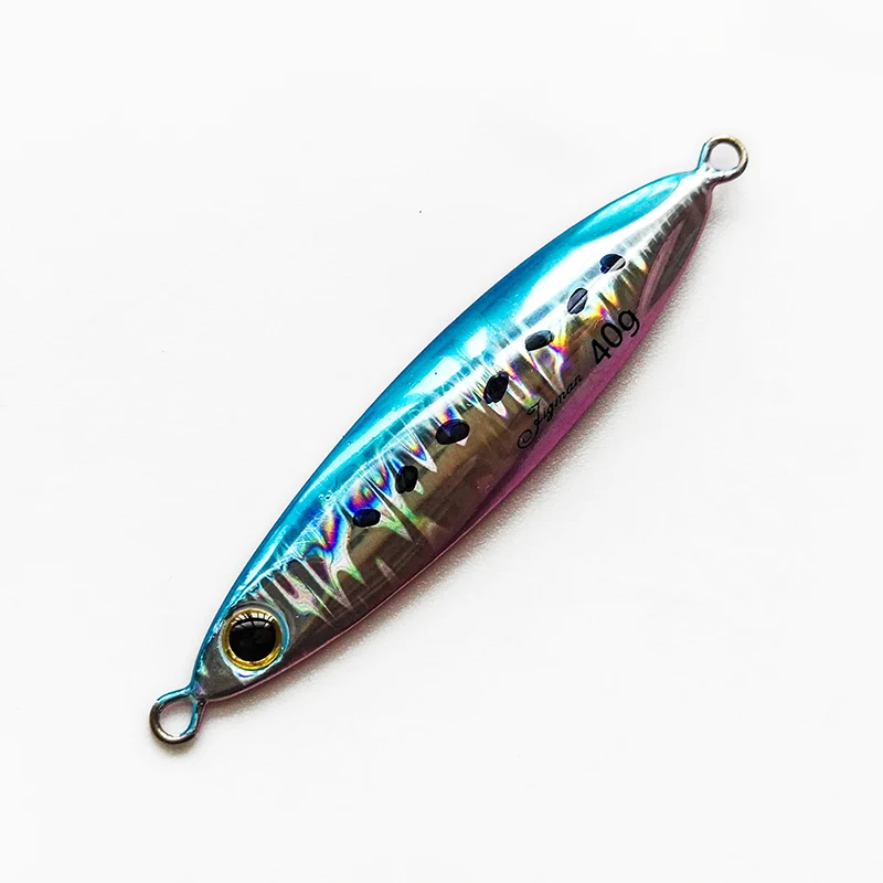 30g40g60g Slow shake Metal Jigging Fishing Spoon Iron Plate Long shot Laser Luminous Lead Baits Boat Sea Jig Lures | Спорт и