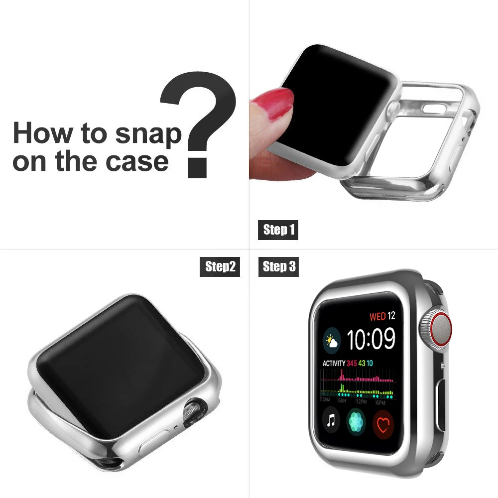 Новые защитные чехлы для Apple Watch 44 мм 40 Iwatch series 4 чехол TPU силиконовый мягкий