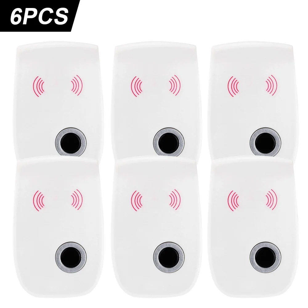6 шт Белый Крытый ультразвуковой электронный отпугиватель вредителей для